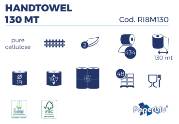 Preview: Heinol Papiertuchrolle 2-lagig (6 Rollen pro Pack)